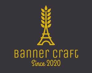 Gold Wheat French Bakery logo design