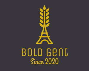 Gold Wheat French Bakery logo design