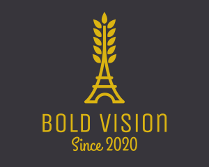 Gold Wheat French Bakery logo design