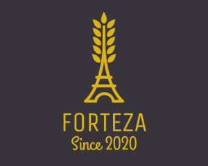 Gold Wheat French Bakery logo design