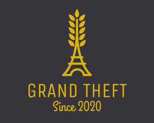 Gold Wheat French Bakery logo design
