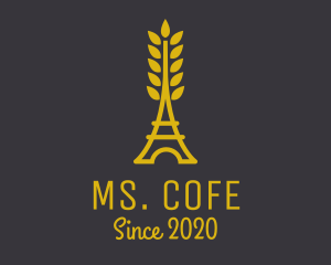 Gold Wheat French Bakery logo design