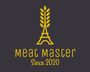 Gold Wheat French Bakery logo design