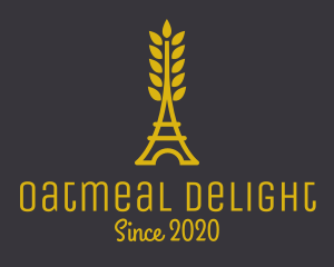 Gold Wheat French Bakery logo design