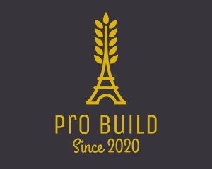 Gold Wheat French Bakery logo design