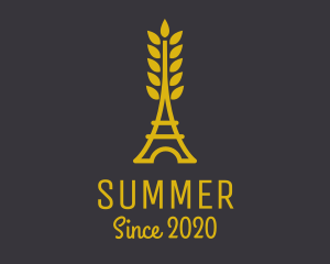 Gold Wheat French Bakery logo design