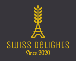 Gold Wheat French Bakery logo design