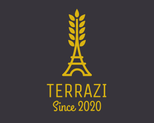 Gold Wheat French Bakery logo design