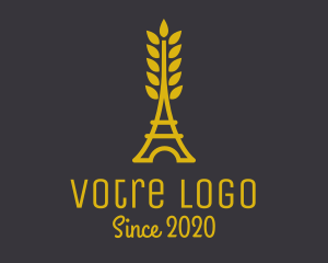 Gold Wheat French Bakery logo design