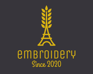 Gold Wheat French Bakery logo design