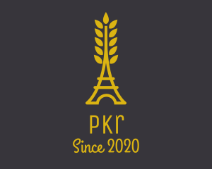 Gold Wheat French Bakery logo design