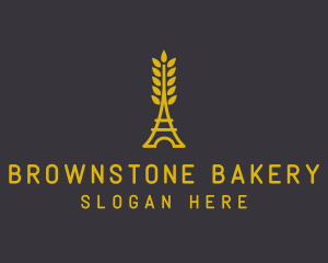 Gold Wheat French Bakery logo design