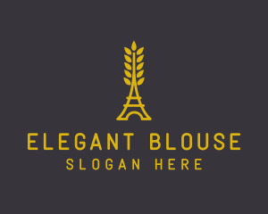 Gold Wheat French Bakery logo design