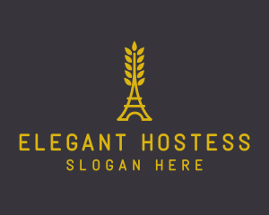 Gold Wheat French Bakery logo design