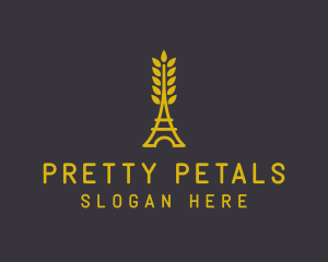 Gold Wheat French Bakery logo design