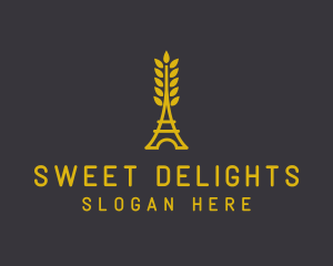 Gold Wheat French Bakery logo design