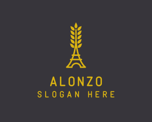 Gold Wheat French Bakery logo design