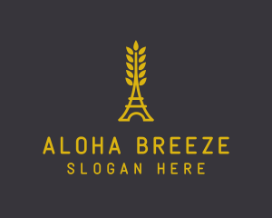 Gold Wheat French Bakery logo design