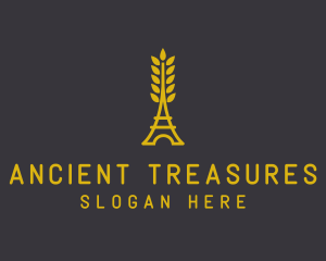 Gold Wheat French Bakery logo design