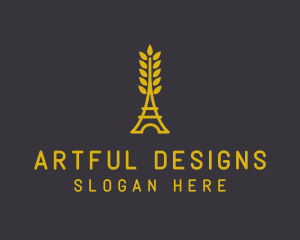 Gold Wheat French Bakery logo design