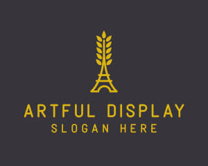 Gold Wheat French Bakery logo design