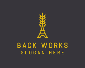 Gold Wheat French Bakery logo design