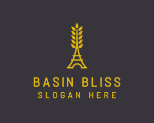 Gold Wheat French Bakery logo design