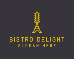 Gold Wheat French Bakery logo design