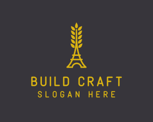 Gold Wheat French Bakery logo design