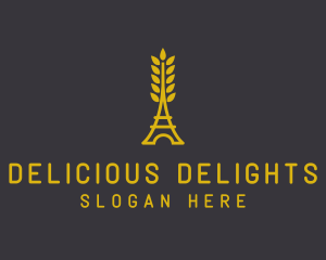 Gold Wheat French Bakery logo design