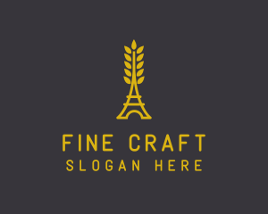 Gold Wheat French Bakery logo design