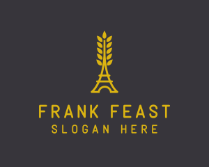 Gold Wheat French Bakery logo design