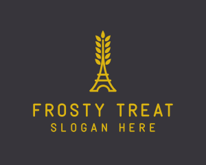 Gold Wheat French Bakery logo design