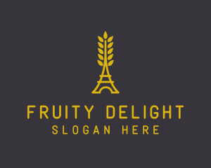 Gold Wheat French Bakery logo design