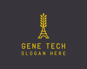 Gold Wheat French Bakery logo design