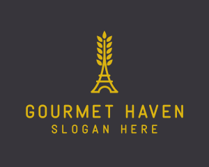 Gold Wheat French Bakery logo design