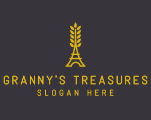 Gold Wheat French Bakery logo design