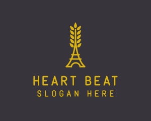 Gold Wheat French Bakery logo design