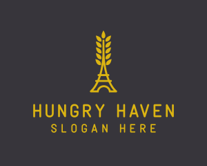 Gold Wheat French Bakery logo design