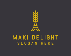 Gold Wheat French Bakery logo design