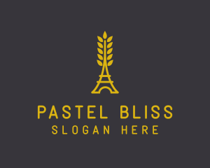 Gold Wheat French Bakery logo design