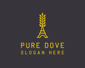 Gold Wheat French Bakery logo design