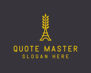 Gold Wheat French Bakery logo design