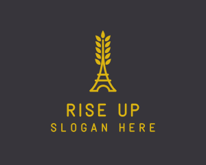 Gold Wheat French Bakery logo design