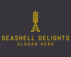 Gold Wheat French Bakery logo design