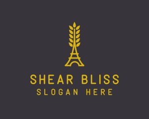 Gold Wheat French Bakery logo design