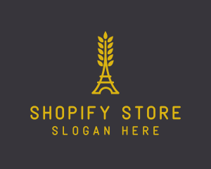 Gold Wheat French Bakery logo design