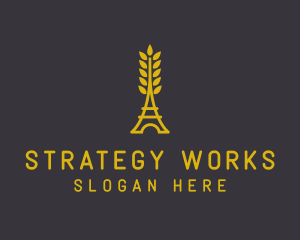 Gold Wheat French Bakery logo design