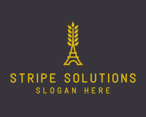 Gold Wheat French Bakery logo design