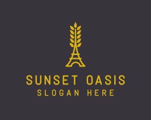 Gold Wheat French Bakery logo design